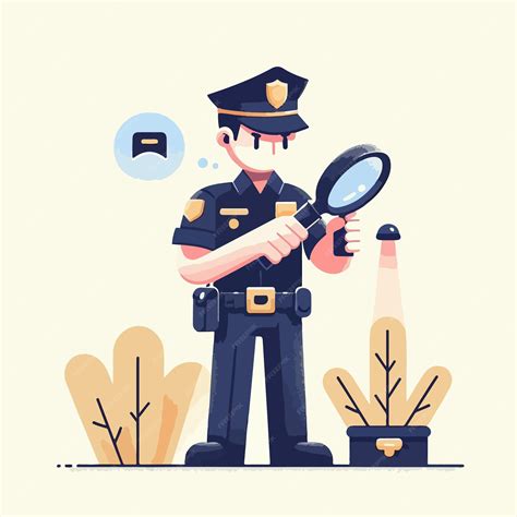 Premium Vector | Police characters are carrying out activities