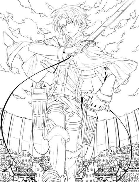 on Titan Character Coloring Pages AOT Coloring Pages Páginas