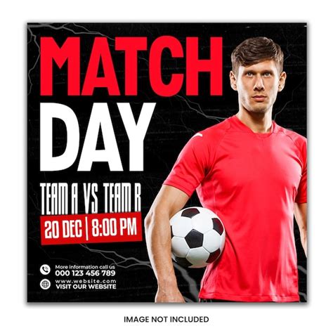 Premium Psd Football Match Day Social Media Post Template