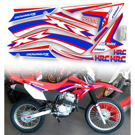 Adesivo Honda Tornado 250 Argentina Hrc Azul E Vermelha Shopee Brasil