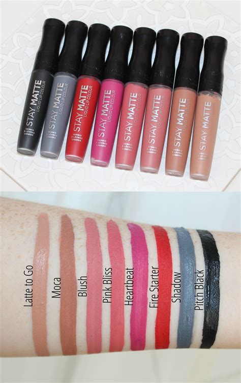 Rimmel Stay Matte Liquid Lips Swatches Rimmel Lipstick Liquid Lipstick