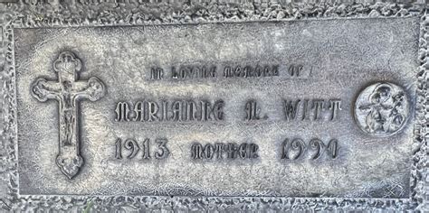 Marianne Margaret Theewen Witt Monumento Find A Grave