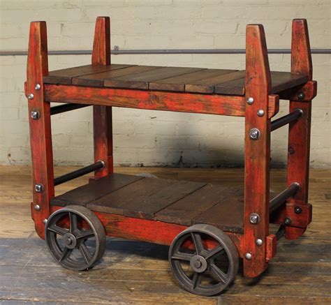 Industrial Bar Cart - Vintage Industrial by Get Back, Inc