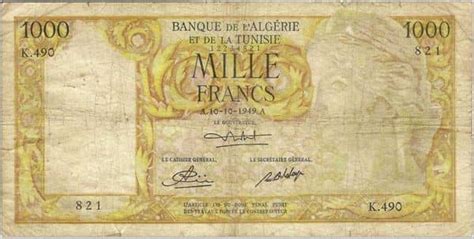 Billete Francs Argelia Foronum