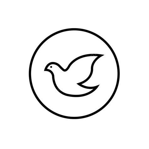 Illustration Of Dove Icon Vector Outline For Web Vector Peaceful