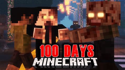 I Survived 100 Days In A Zombie Apocalypse In Minecraft YouTube