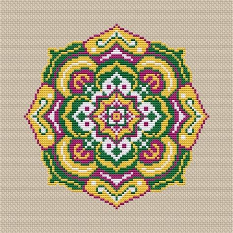 Mandala cross stitch pattern Mandala counted cross stitch pa - Inspire ...