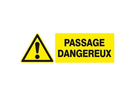 Panneau Rectangulaire Danger Passage Dangereux