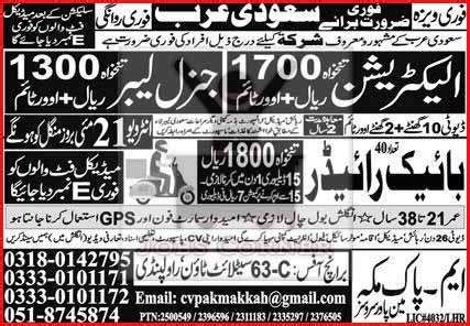 Electrician Bike Rider Jobs 2024 In Saudi Arabia Jobs Corner