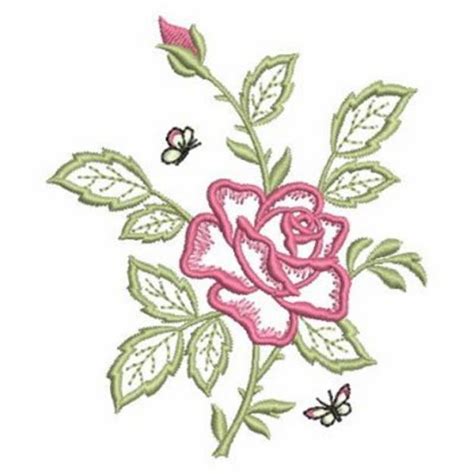 Open Single Rose Machine Embroidery Design Embroidery Library At