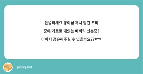 안녕하세요 영이님 혹시 탑건 포티 중에 가로로 돼있는 매버릭 신분증 이미지 공유해주실 수 Peing 質問箱