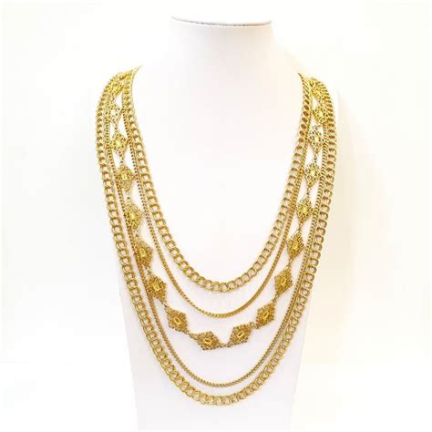 MONET New York 1950 S Multistrand 18kt Gold Plated Necklace Catawiki