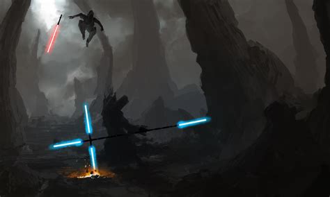 Online crop | Star Wars lightsaber battle digital artwork, Star Wars ...