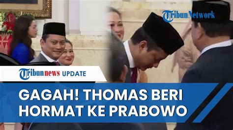 Detik Detik Thomas Djiwandono Keponakan Prabowo Beri Hormat Ke Menhan