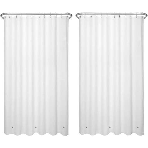 Liba Peva 8 Gauge Bathroom Shower Stall Curtain Liner 72 W X 72 H 8g White Heavyweight Non