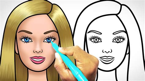 Como DESENHAR A BARBIE Como DIBUJAR A BARBIE Experimente A