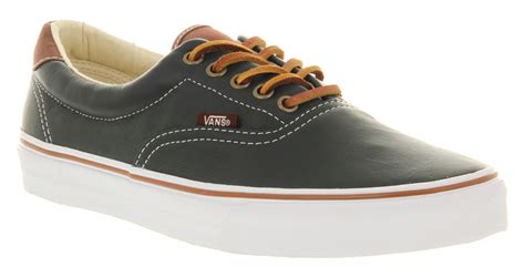 Mens Vans Era 59 Dress Blue Brown Leather Smu Trainers Shoes