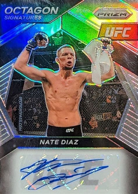 Nate Diaz Prizm Ufc Os Ndz Octagon Signatures Silver Price