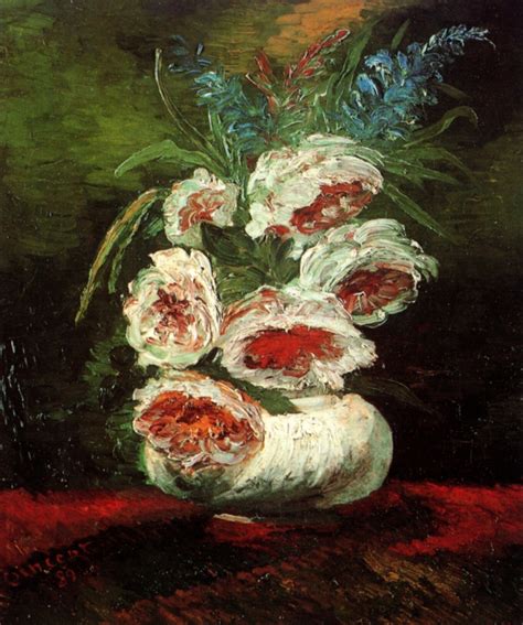 Vase With Peonies Vincent Van Gogh Encyclopedia Of