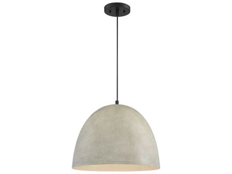 Savoy House Meridian 1 Light Concrete Matte Black Gray Dome Pendant Svm70093cmbk