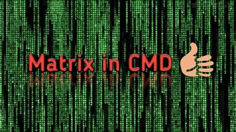 Tutorial Matrix In Command Prompt Youtube