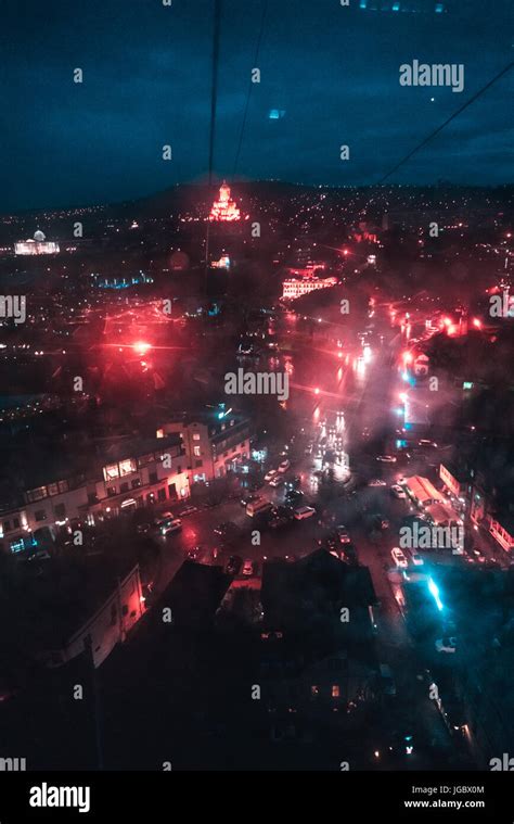 Big old city at night, Tbilisi Stock Photo - Alamy