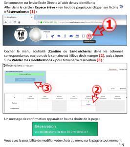 R Servation En Ligne Cantine Sandwicherie Sur Cole Directe Coll Ge