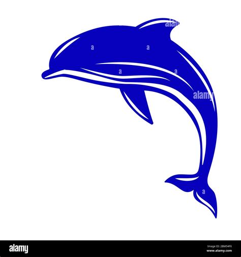 Dolphin Vector Illustration Flat Style Isolated On White Stock