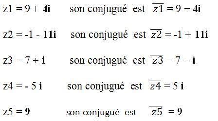 Nombres Complexes Forme Algébrique Inverse Conjugué et Module