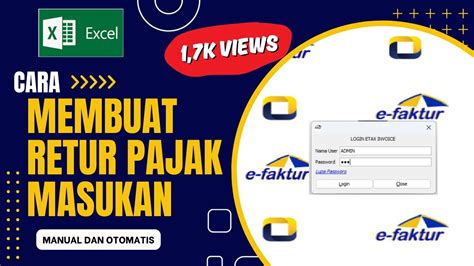 Tutorial Cara Membuat Retur Faktur Pajak Masukan Manual Dan Otomatis