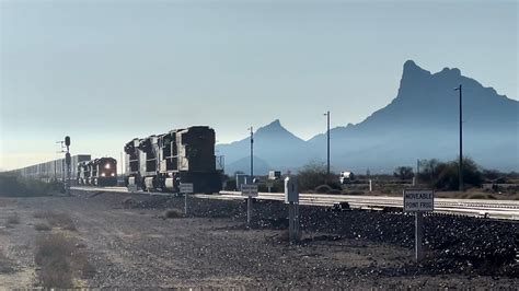 Two UP Trains Pass Through Picacho AZ 2 11 24 YouTube