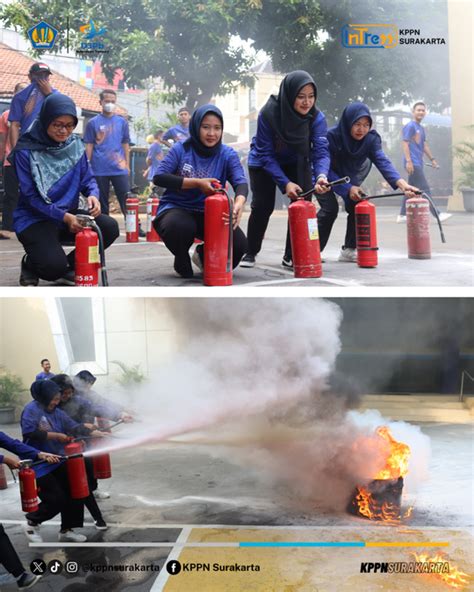 Kppn Surakarta Gelar Simulasi Pemadaman Kebakaran