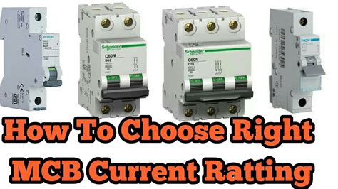 How To Choose Right Mcb Breaker Current Ratting Electrical Technician