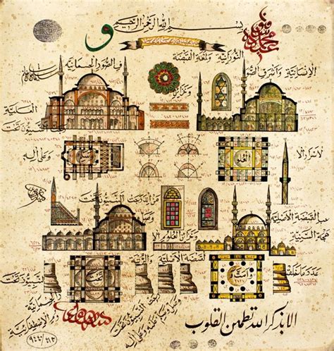 Ottoman Mosques Architecture - OttomanArchives - Drawings ...