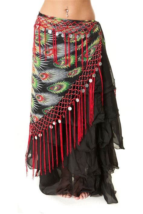 The Turkish Emporium Tribal Fringe Fusion Belly Dance Hip Scarf V