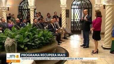 Jornal do Almoço SC Governo de SC lança programa de recuperação