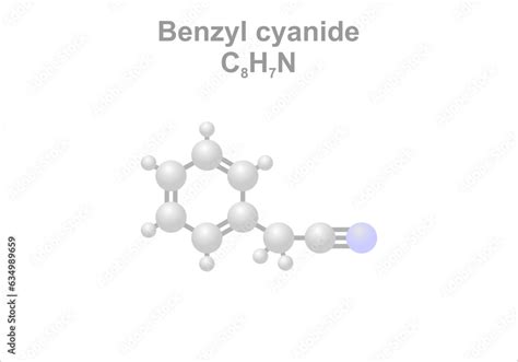 Benzyl Cyanide Simplified Scheme Of The Molecule Pheromone Of The