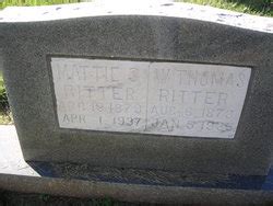 William Thomas Ritter M Morial Find A Grave