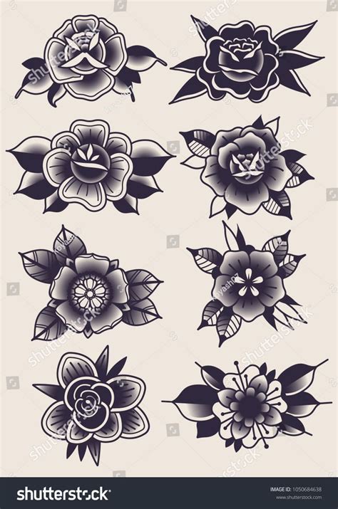 √ Black Tattoo Flowers