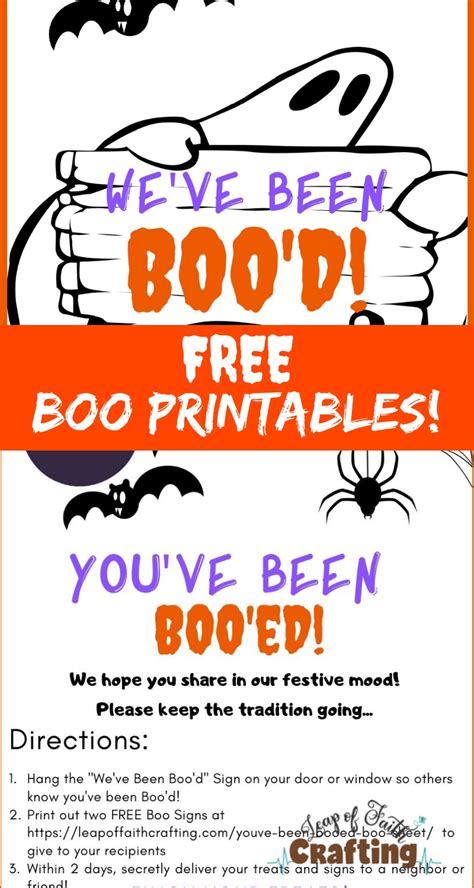 Free Youve Been Booed Printable 2023 Leap Of Faith Crafting