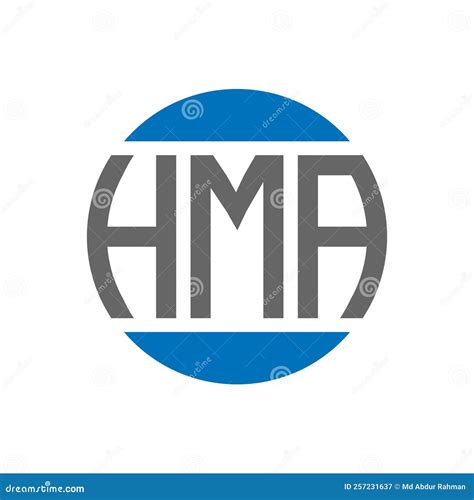 Hma Letter Logo Design On White Background Hma Creative Initials