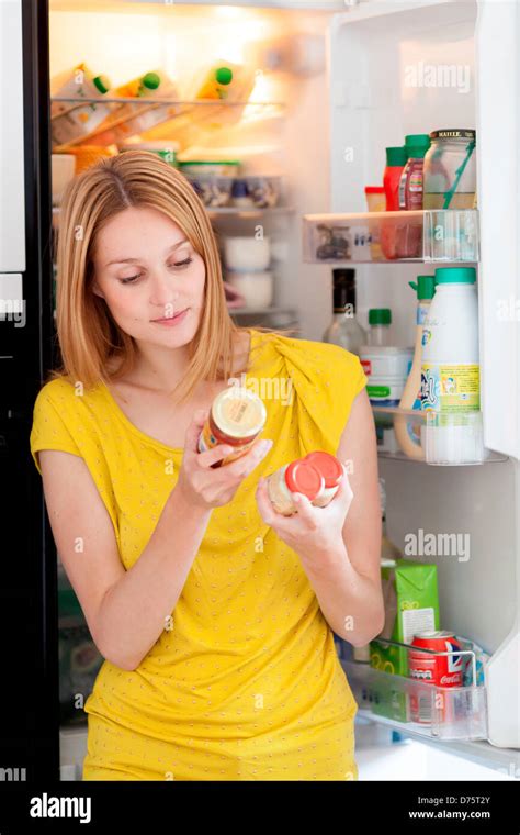 Woman Checking The Composition And Nutrition Facts Stock Photo Alamy