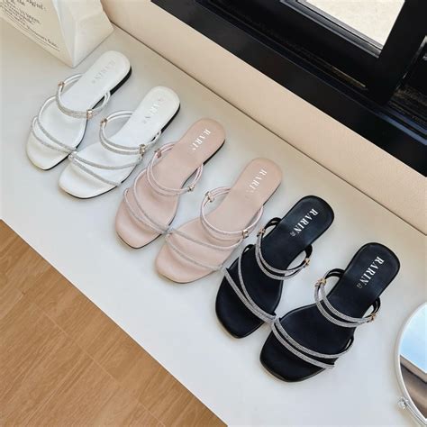 New Hot Model JAYDA Soft Soled Sandals Diamond Strap Can Fit Types Shopee Malaysia