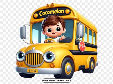 Onibus Cocomelon Png - Bright Cocomelon Bus PNG Image | TOPpng