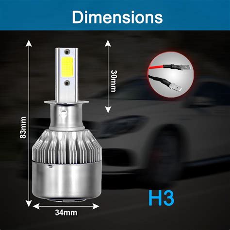 Buy 1PCS C6 LED Car Headlights Auto Bulbs LED H7 H4 H11 H1 9005 HB3