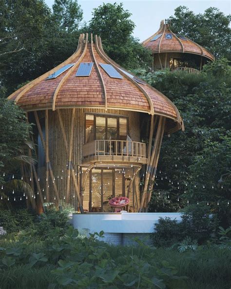 Mushroom-shaped Duplex Villas with Private Pool - Glamping Experience