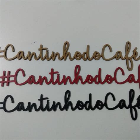 Frase Cantinho do Café MDF preto Elo7 Produtos Especiais