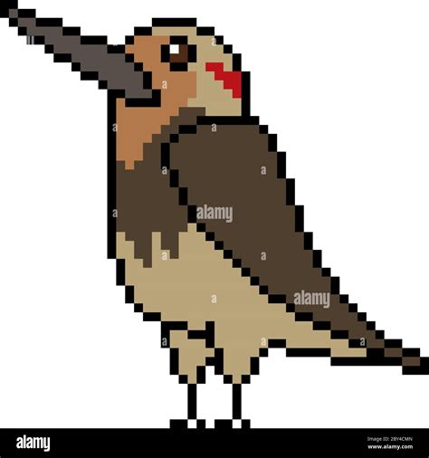 Vector Pixel Art Bird Isolated Stock Vector Image Art Alamy