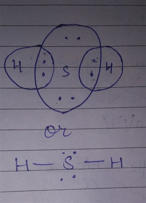 Draw The Electron Dot Stucture Of H2s Hydrogen Sulphide