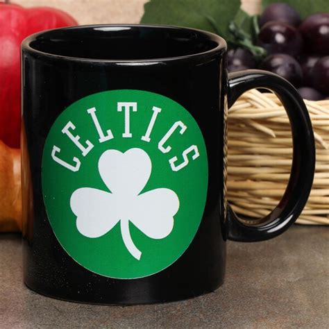 Boston Celtics Black 11oz Color C Handle Coffee Mug Nba Store